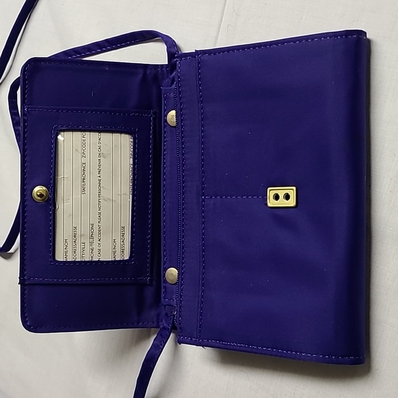 Liz Claiborne Wallet Removable Skinny Strap Purse Purple - Picture 2 of 7